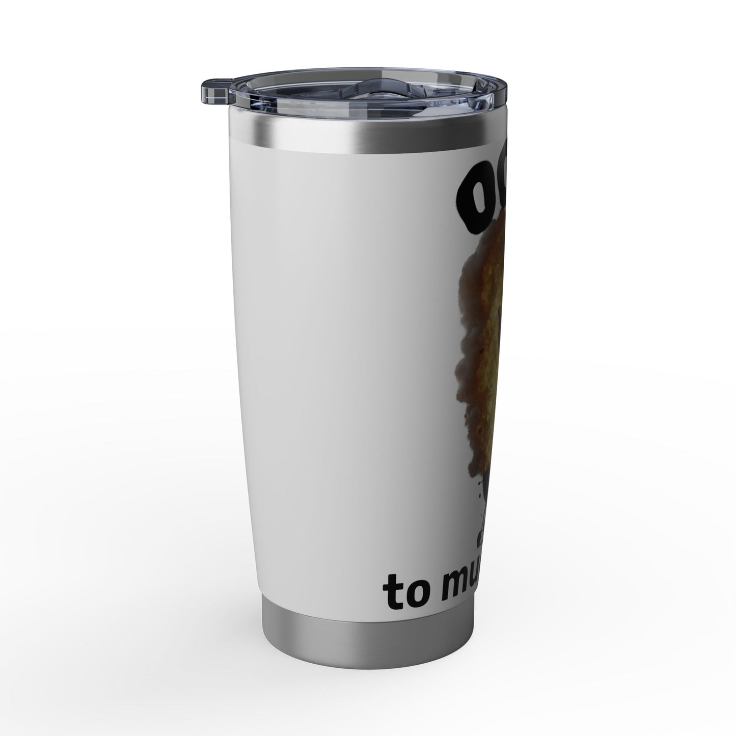 20oz Tumbler — “Oops Too Much Gas” Funny Grilling Explosion Stainless Travel Mug by Printify