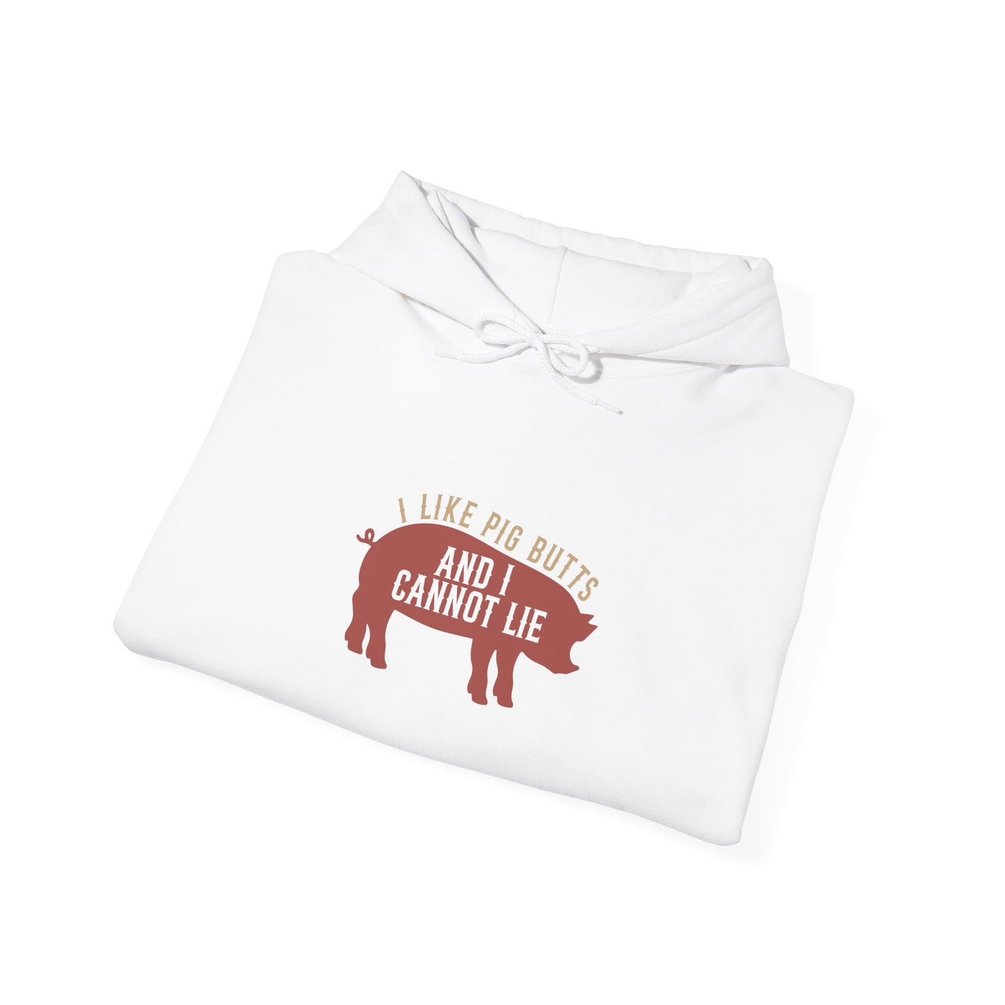 Pig Lover Hoodie – "I Like Pig Butts and I Cannot Lie" Graphic Sweatshirt by Printify