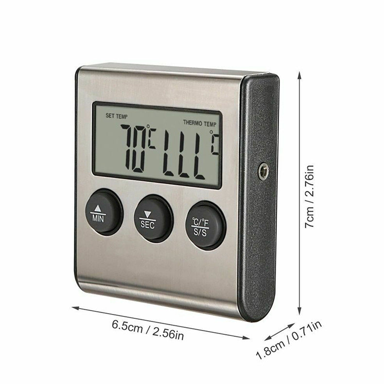 Multifunctional Stainless Steel Food Thermometer for BBQ by Endo33 Markets