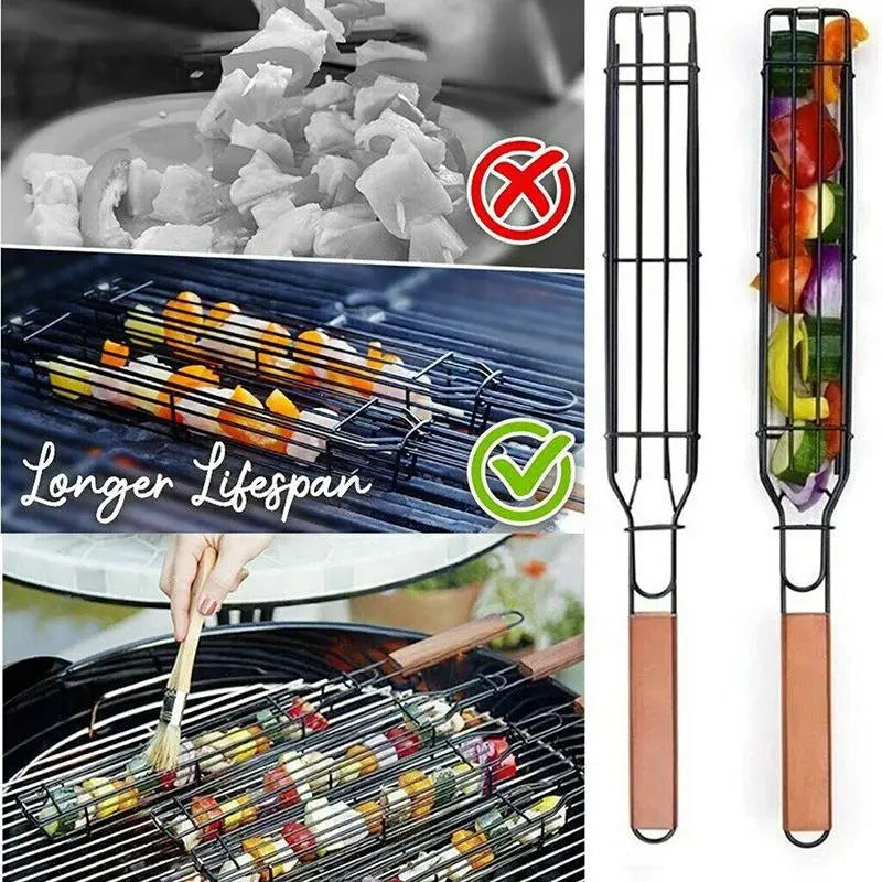 Stainless Steel BBQ Cage for Meat and Vegetables by Endo33 Markets