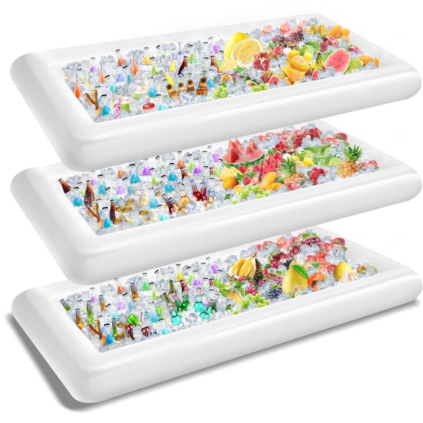 FUTUREPLUSX Inflatable Serving Bars Salad Food Drink Tray Buffet Bar with Drain Plug Cooler Containers for Indoor Outdoor BBQ Picnic Pool Party by Endo33 Markets