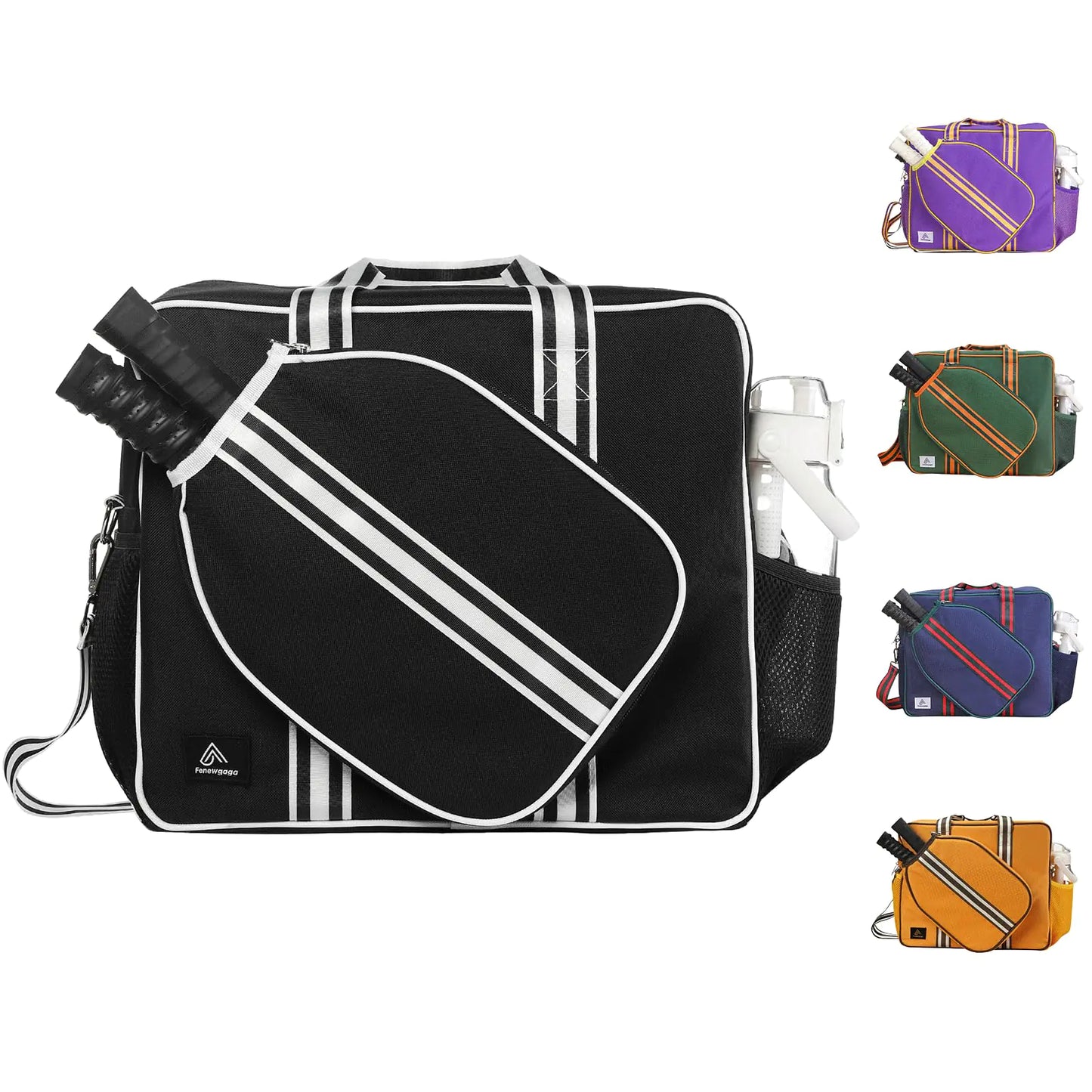 Pickleball Bags For Women&Man | Pickleball Bags With Insulated Drink Cooler Bag Fence Hooks | Pickleball Gift | Pickleball Tote Bag With Shoe Bag | Cute Pickleball Bag (Black) by Endo33 Markets