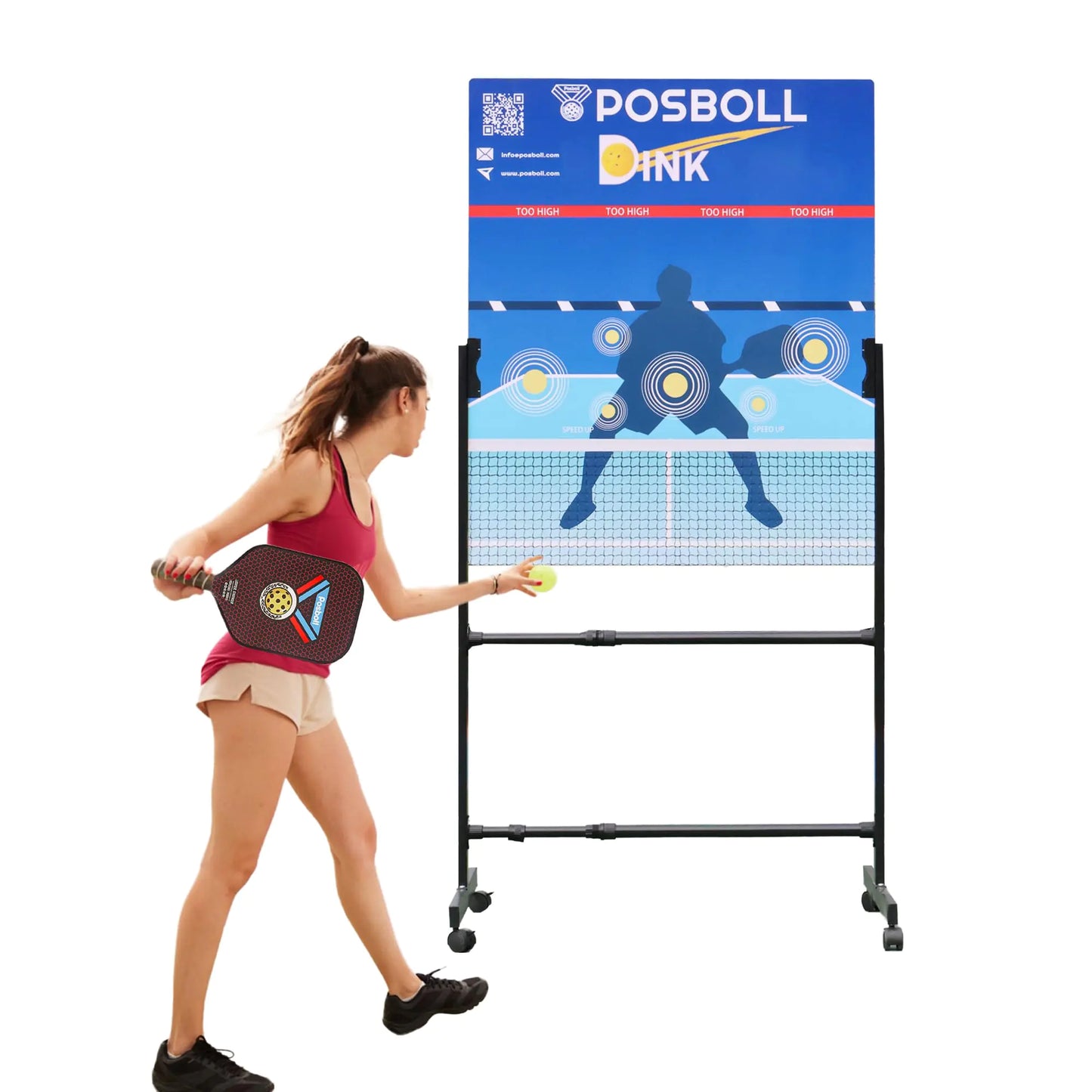 Posboll Pickleball Practice Board Pickleball Dink Rebounder with StandPickleball Wall for PracticeDink Board for Pickleball Training Adjustable Pickleball Practice Rebounder PadPortable Dink Guru by Endo33 Markets