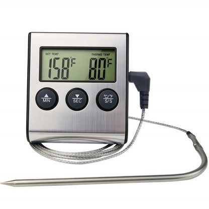 Multifunctional Stainless Steel Food Thermometer for BBQ by Endo33 Markets