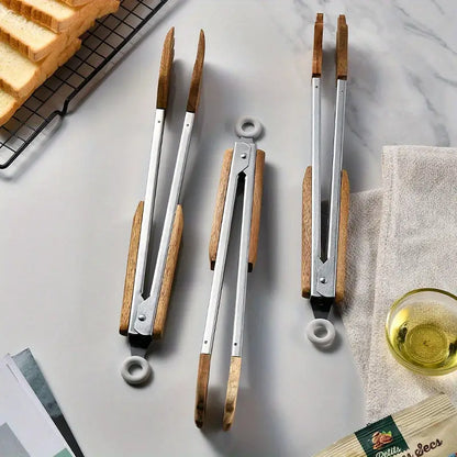 9-Inch Polished Stainless Steel BBQ Tongs (1pc) by Endo33 Markets
