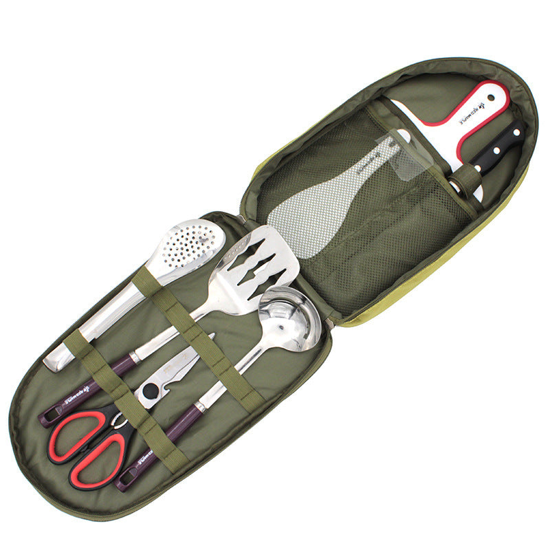 Outdoor Camping Cookware Set with BBQ Tools by Endo33 Markets
