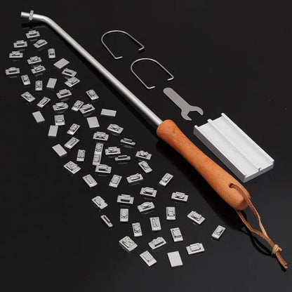 BBQ Branding Iron with 55 Letters for Grilling by Endo33 Markets