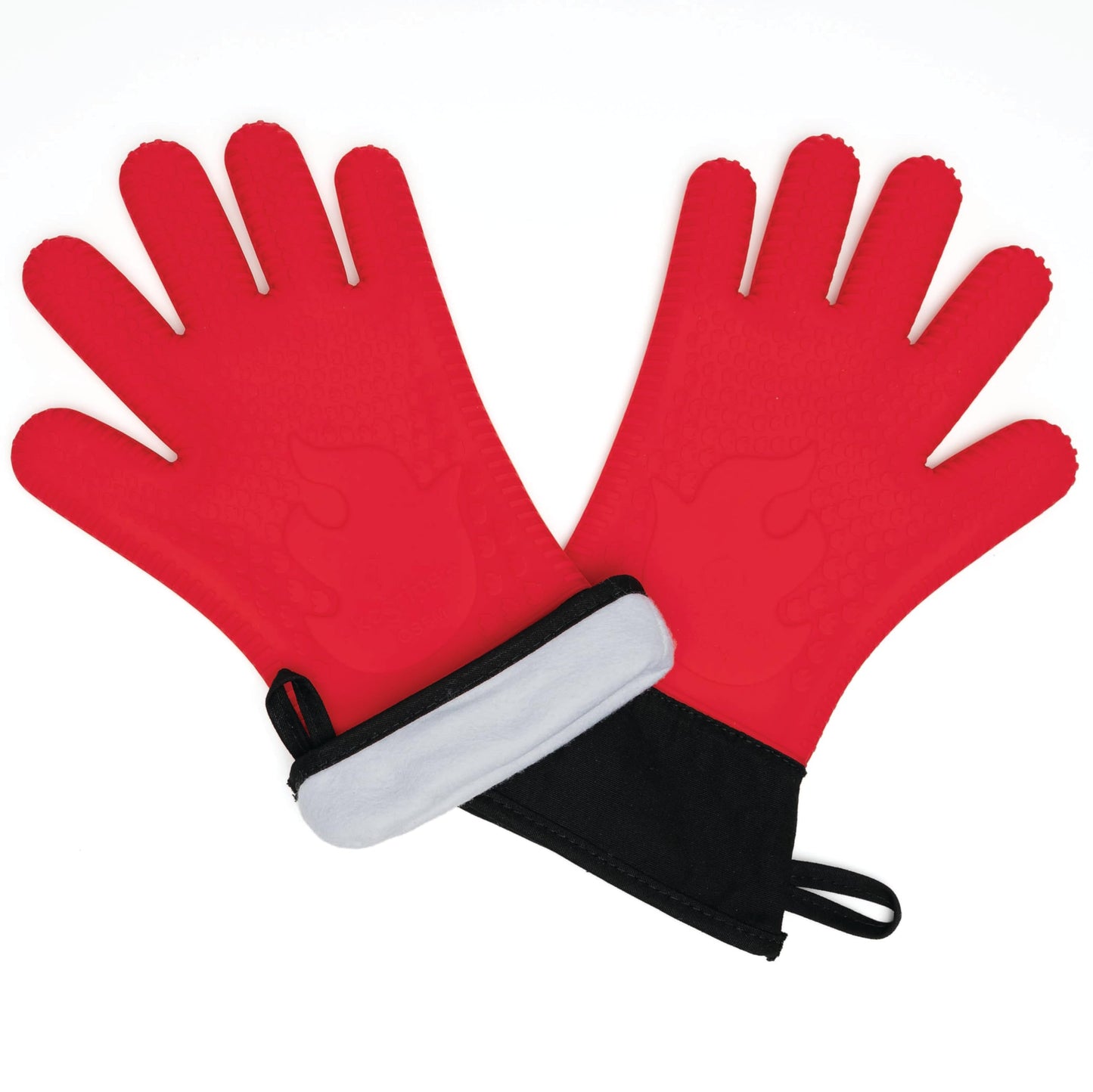 Ekogrips+ Oven Gloves with Fingers Comfy Waterproof Heat Resistant Cooking Gloves -Long Cuff and Good Dexterity Silicone Oven Mitts Insulated BBQ Gloves Outdoor Grill Gloves Red OSFM by Endo33 Markets