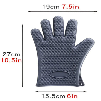 Heat-Resistant Non-Slip Silicone BBQ Kitchen Gloves by Endo33 Markets