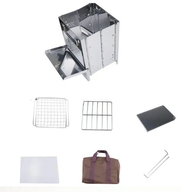 Folding Stainless Steel BBQ Rack by Endo33 Markets