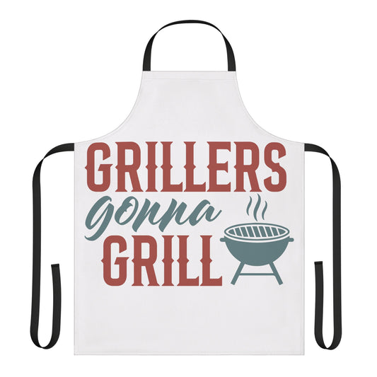 Grillers Gonna Grill Apron — Funny BBQ Cooking Apron for Grill Masters by Printify