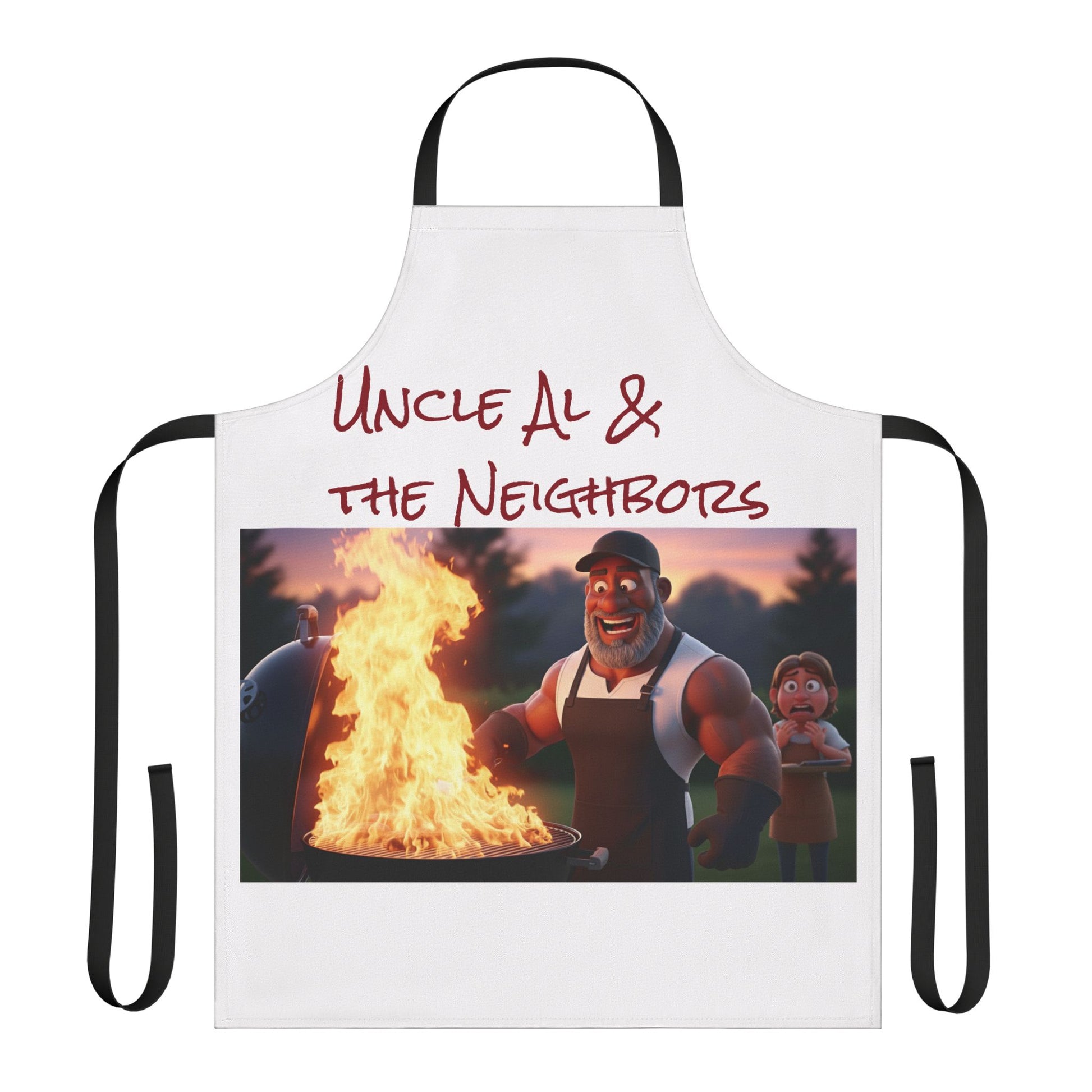 Grill Master Apron — "Uncle Al & The Neighbors" BBQ Chef Apron by Printify