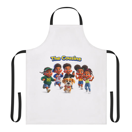 Apron — "The Cousins" Kids Cartoon Family Cooking Apron by Printify