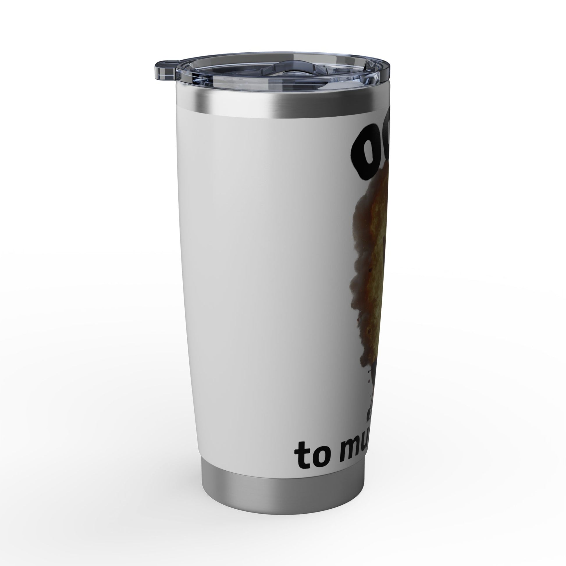 20oz Tumbler — “Oops Too Much Gas” Funny Grilling Explosion Stainless Travel Mug by Printify