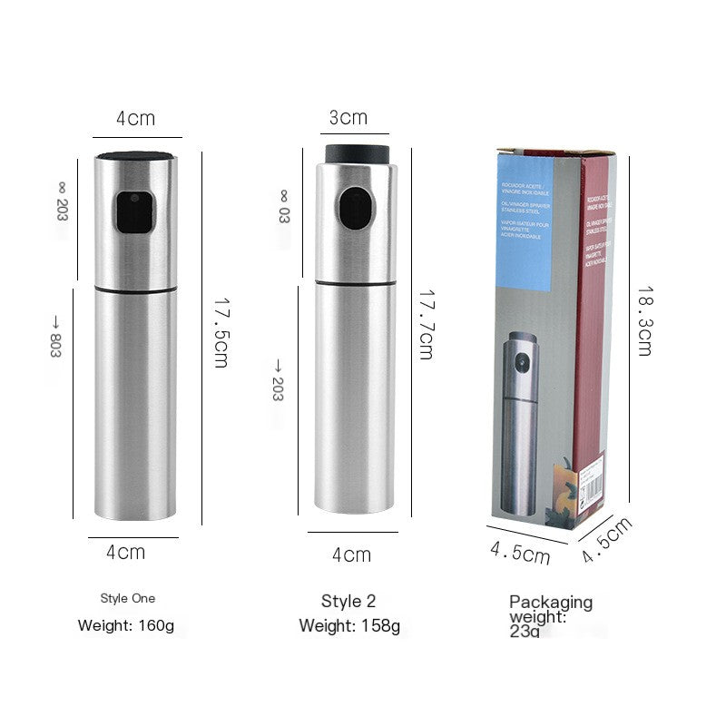 Stainless Steel BBQ Fuel Spray Bottle with Brush & Funnel by Endo33 Markets