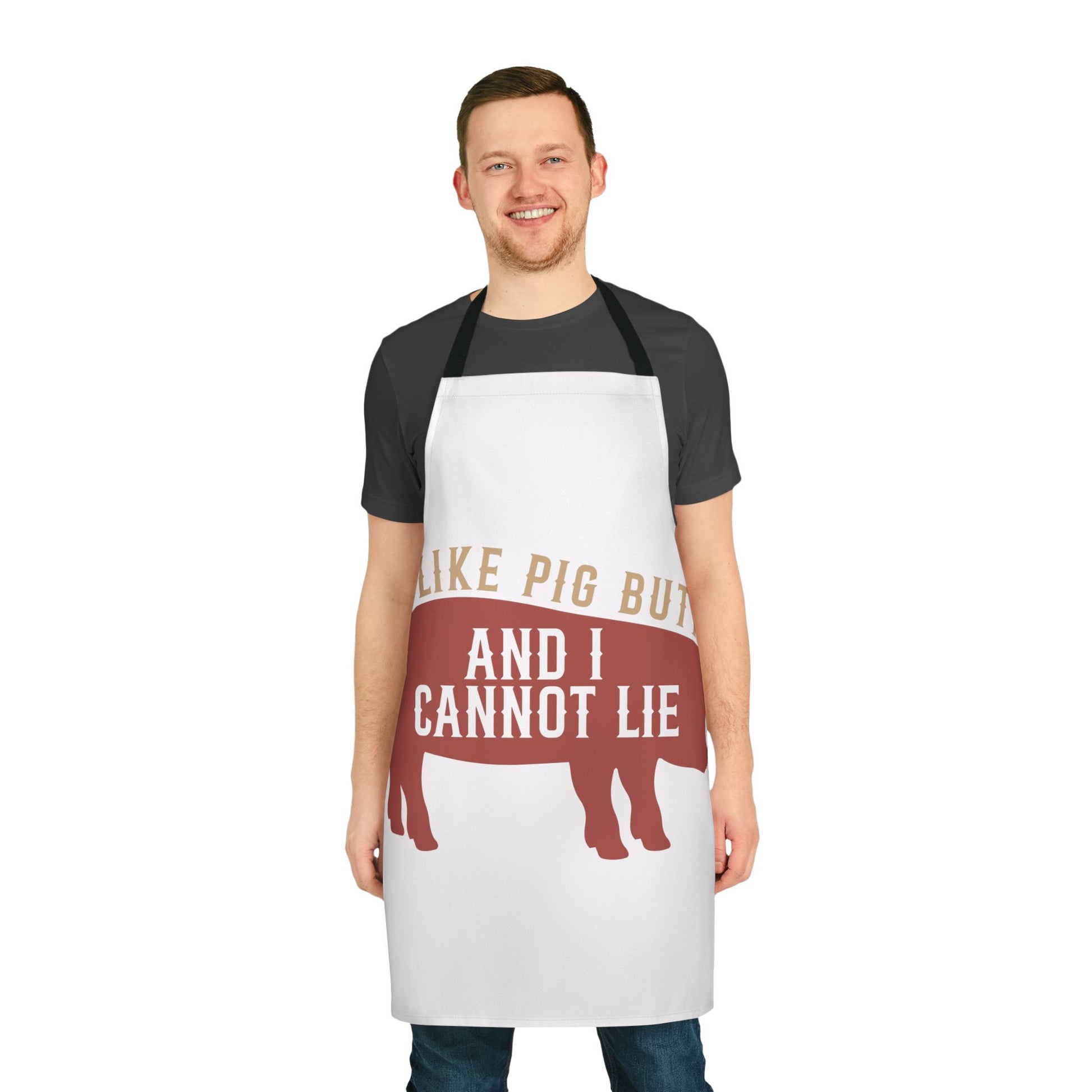 I like Pig Butts and I can Not Lie Apron — Funny Grilling Gift for Dad, Father’s Day & Cookouts by Printify