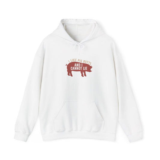 Pig Lover Hoodie – "I Like Pig Butts and I Cannot Lie" Graphic Sweatshirt by Printify