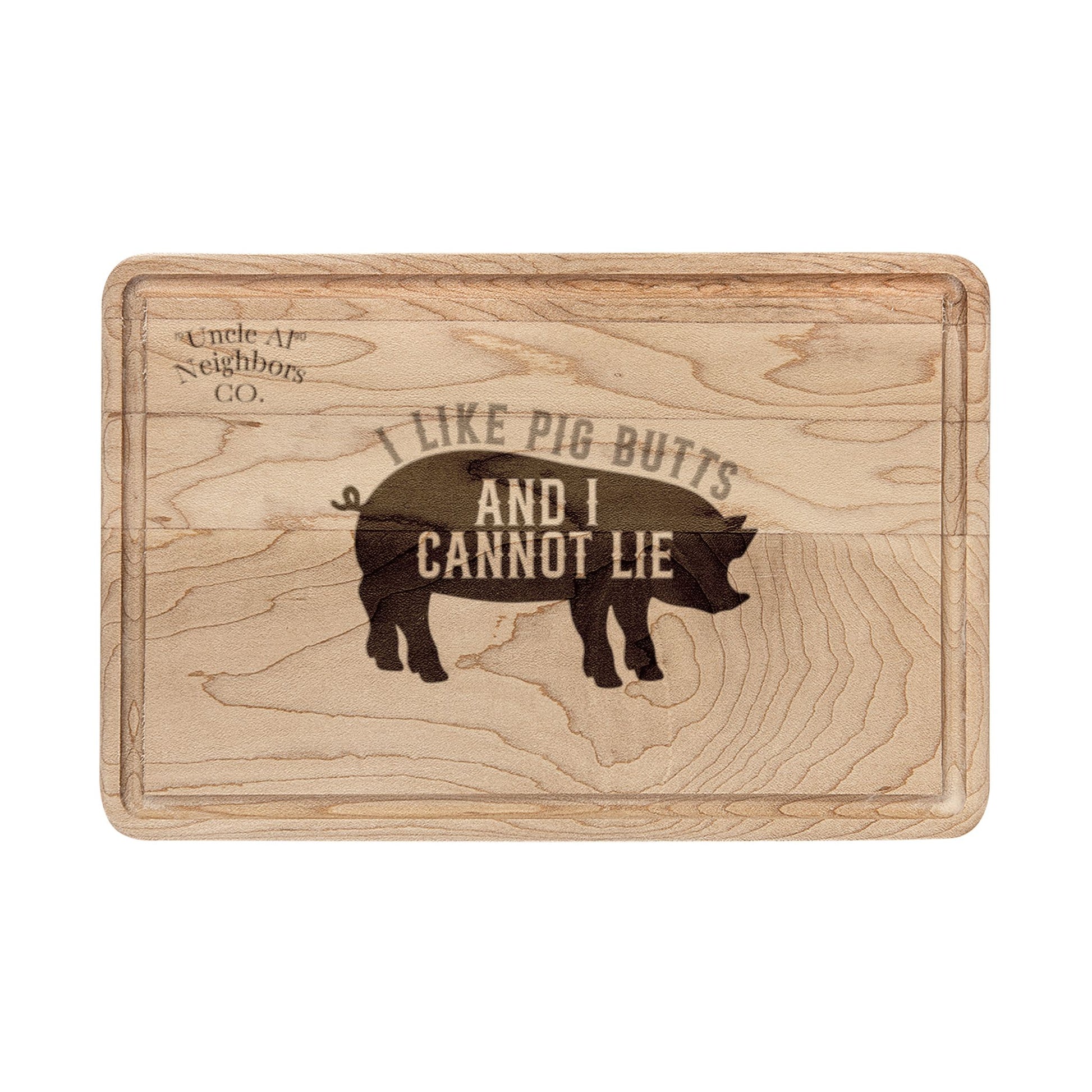 Engraved Cutting Board – "I Like Big Butts and I Cannot Lie" Pig Design by Printify