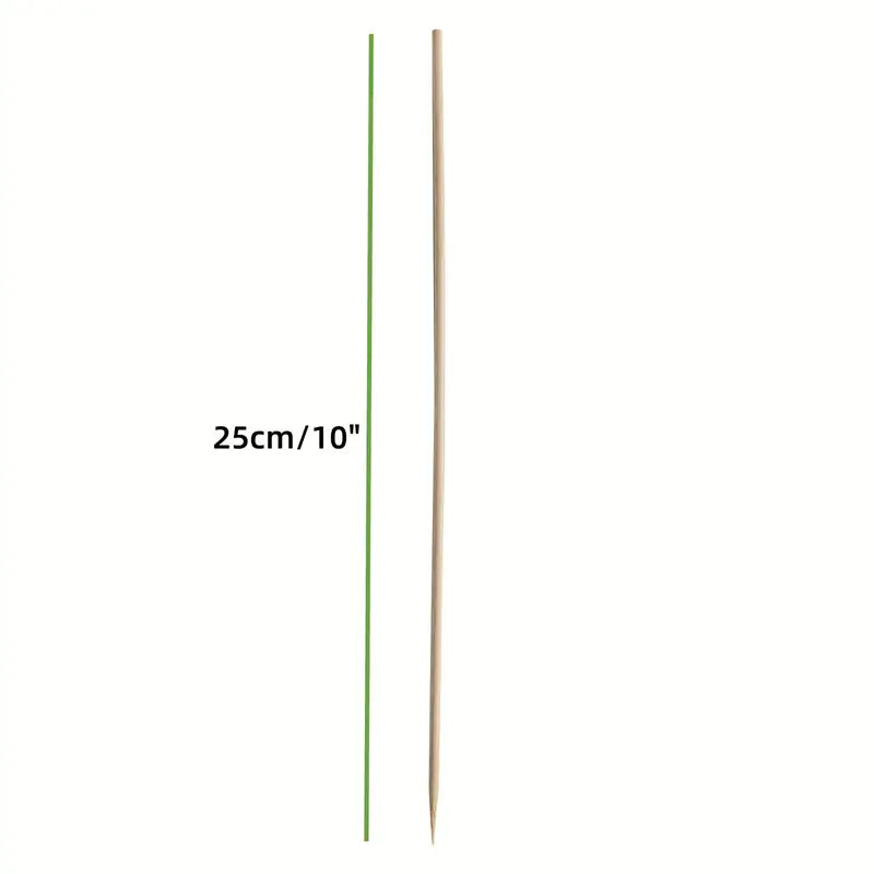 100 Natural Bamboo Skewers for BBQ and Parties by Endo33 Markets