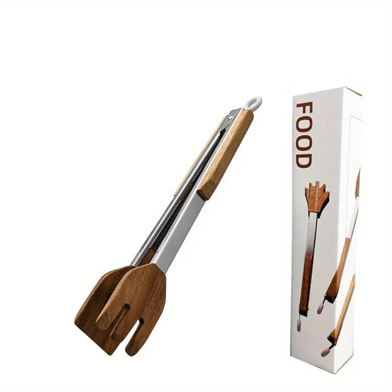 9-Inch Polished Stainless Steel BBQ Tongs (1pc) by Endo33 Markets