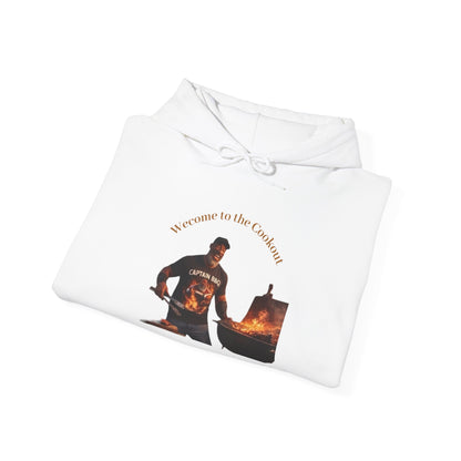 Hoodie — "No Smoke in the Kitchen" Grilling Chef Graphic Sweatshirt by Printify
