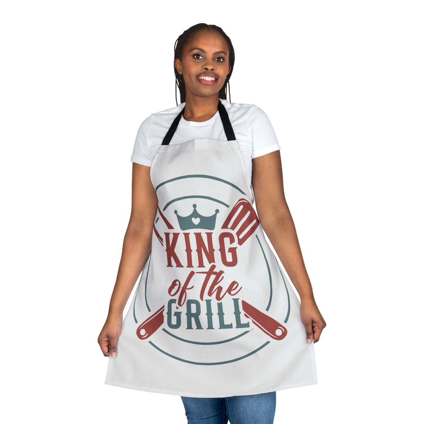 King of the Grill BBQ Apron — Funny Grilling Gift for Dad, Father’s Day & Cookouts by Printify
