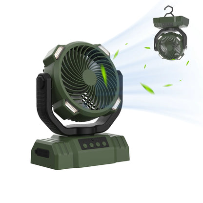 Outdoor Household Power Bank LED Light Camping Fan by Endo33 Markets