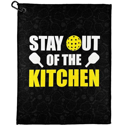 Wolf Golf Towels Pickleball Towel | Stay Out of The Kitchen Pickleball Towel | Pickleball Gift | Printed Funny Pickleball Towel | Pickleball Gear | Retirement Gift by Endo33 Markets