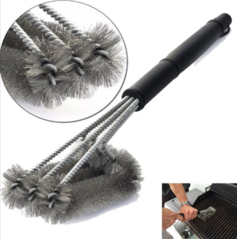 18" Triple-Head BBQ Grill Cleaning Brush by Endo33 Markets