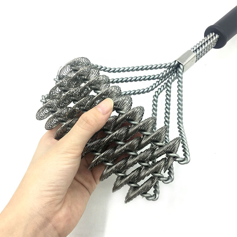 18-Inch Triple-Head BBQ Grill Cleaning Brush by Endo33 Markets