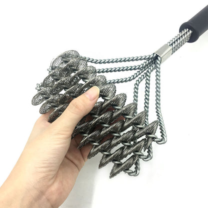 18-Inch Triple-Head BBQ Grill Cleaning Brush by Endo33 Markets