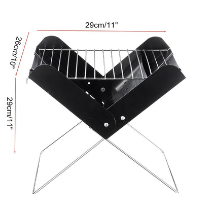 Outdoor Folding BBQ Grill - Small X-Type Design by Endo33 Markets