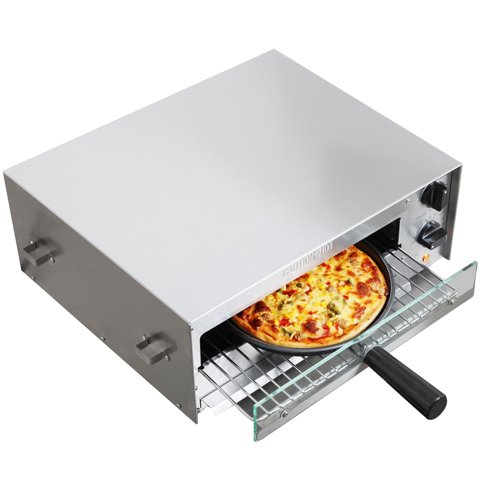 CROSSON Countertop Electric Frozen Pizza Oven For Indoors with 30-minitue TimerGlass Door and Interior LightCommercial Pizza Maker for Restaurant and Home Use120V/1550W (13 Inch) by Endo33 Markets