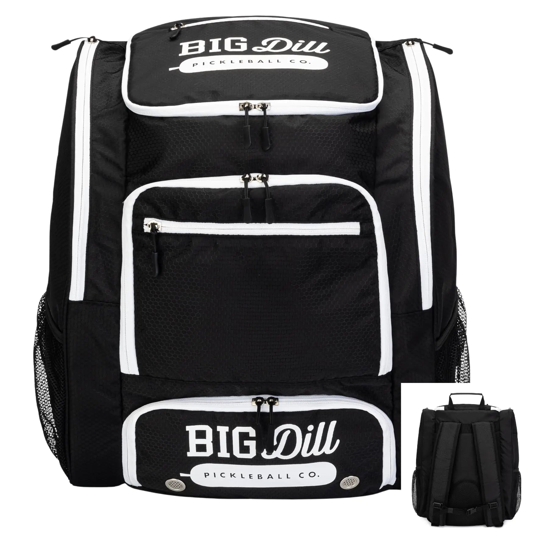 Big Dill Pickleball Pickleback Pickleball Backpack | Large Pickleball Bag with Shoe Compartment for 8+ Pickleball Paddles & Pickleball Accessories Pickleball Bags with Insulated Pocket (Black)