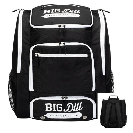 Big Dill Pickleball Pickleback Pickleball Backpack | Large Pickleball Bag with Shoe Compartment for 8+ Pickleball Paddles & Pickleball Accessories Pickleball Bags with Insulated Pocket (Black) by Endo33 Markets