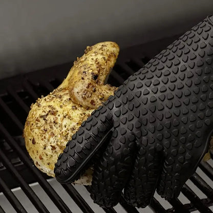 Heat-Resistant Non-Slip Silicone BBQ Kitchen Gloves by Endo33 Markets
