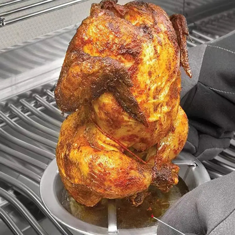 Stainless Steel Chicken Roaster Rack for BBQ & Turkey by Endo33 Markets