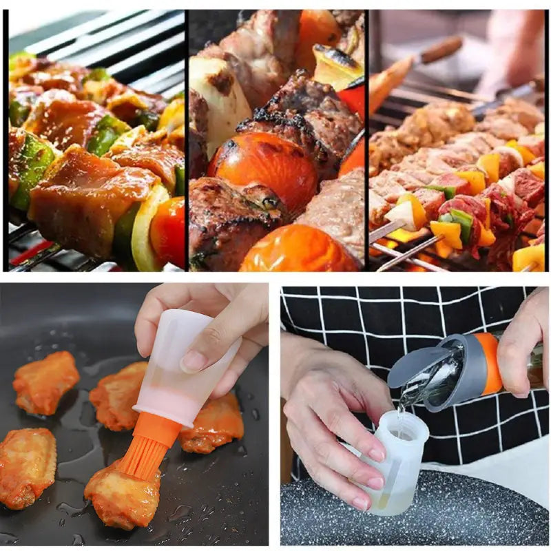 Silicone Basting Brushes for BBQ and Baking (1pc) by Endo33 Markets