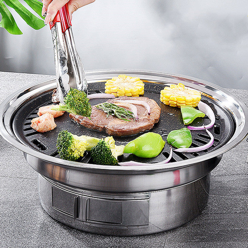 Portable Stainless Steel Korean Charcoal BBQ Grill by Endo33 Markets