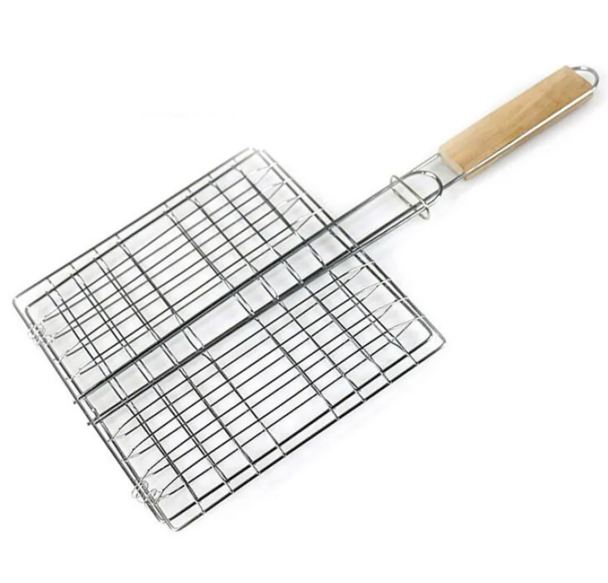 Square Outdoor Grill with Wooden Handle by Endo33 Markets