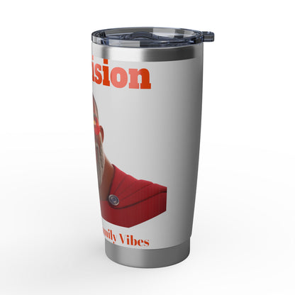 Tumbler — "Vagabond" 20oz Insulated Travel Cup with Bold Character Art by Printify