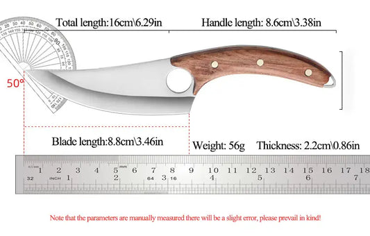Curved Boning Knife with Sheath for Outdoor BBQ by Endo33 Markets