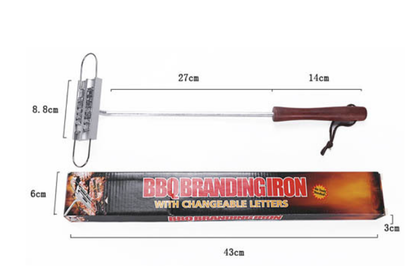 BBQ Branding Iron with 55 Letters for Grilling by Endo33 Markets
