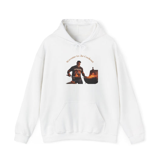 Hoodie — "No Smoke in the Kitchen" Grilling Chef Graphic Sweatshirt by Printify