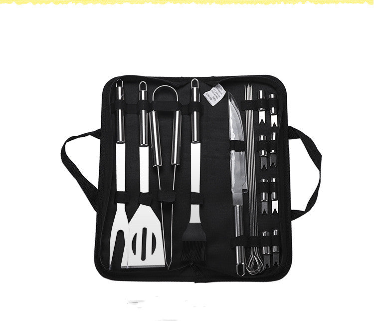 20-Piece Stainless Steel BBQ Tool Set for Grilling by Endo33 Markets