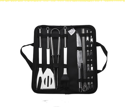 20-Piece Stainless Steel BBQ Tool Set for Grilling by Endo33 Markets