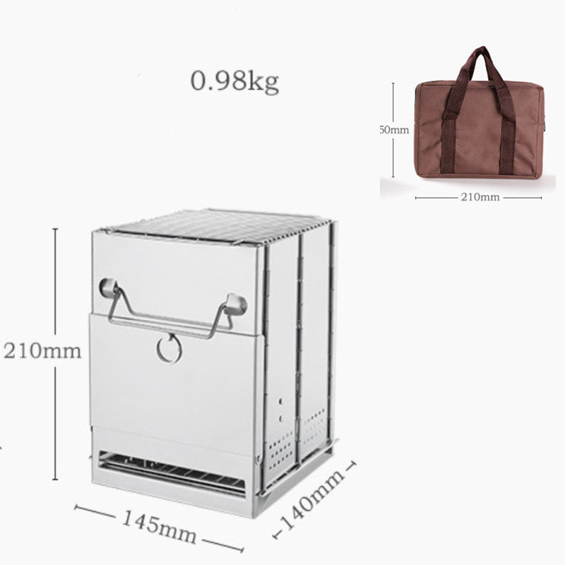 Folding Stainless Steel BBQ Rack by Endo33 Markets