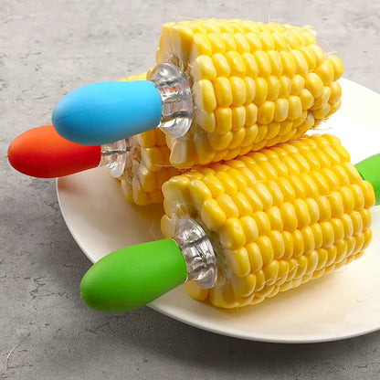 Stainless Steel Corn Holders - Portable BBQ Forks (2 pcs) by Endo33 Markets