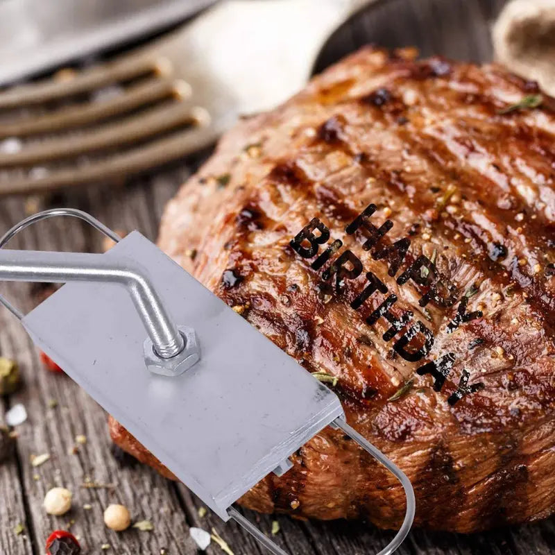 BBQ Branding Iron with 55 Letters for Grilling by Endo33 Markets