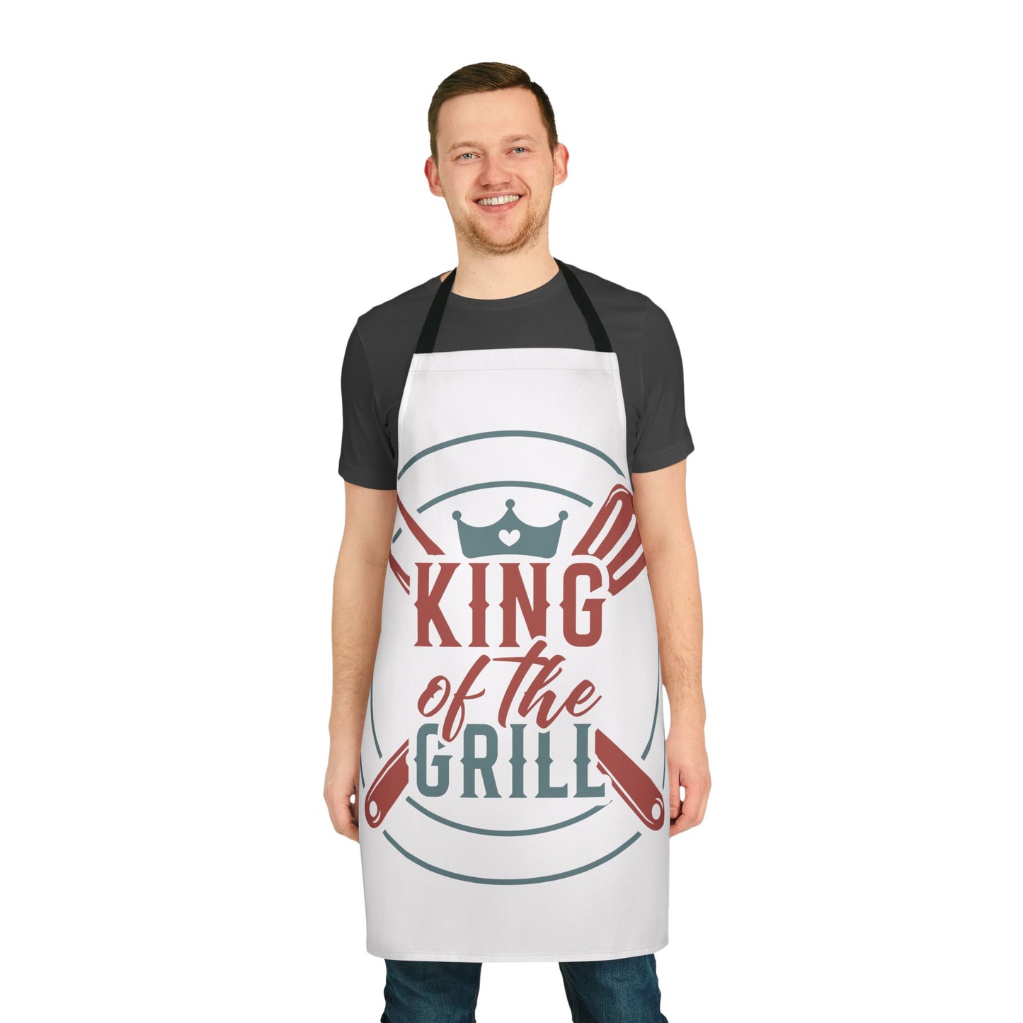 King of the Grill BBQ Apron — Funny Grilling Gift for Dad, Father’s Day & Cookouts by Printify